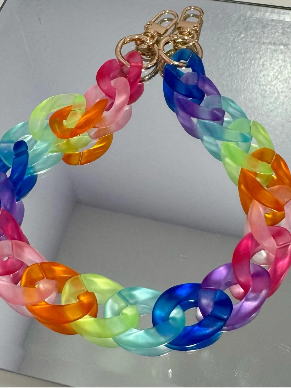 New Rainbow Link Bag Chain 18 inches